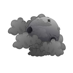 Moon with clouds illustration
