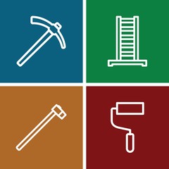 Set of 4 improvement outline icons