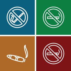 Set of 4 habit outline icons