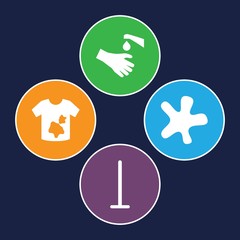 Set of 4 dirty filled icons