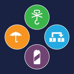 Set of 4 packing filled icons