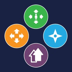 Set of 4 orientation filled icons