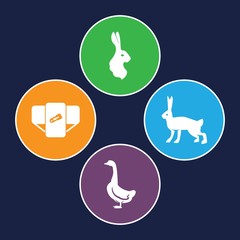 Set of 4 friendly filled icons