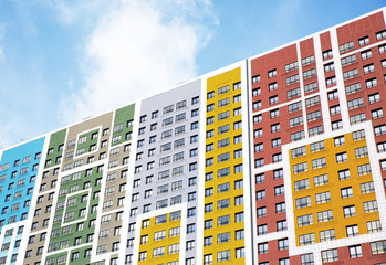 Fototapeta premium multi-colored multi-storey building