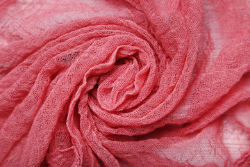 Red gauze fabric background