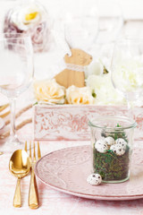 Easter table setting.