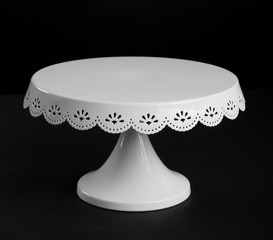 White metal cake stand