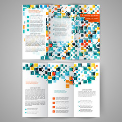 Colored tri fold business brochure