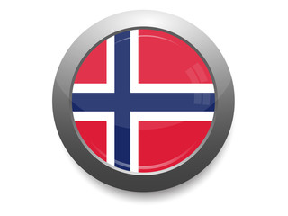Obraz premium Norway flag button