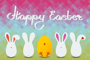 Obraz na płótnie Canvas Happy Easter card. Set of Easter egg