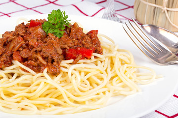 Spaghetti bolognese dinner