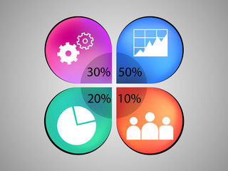 Business Infographics color object. Vector illustration. Can be used for workflow layout, banner, diagram, number options, step up options, web design.