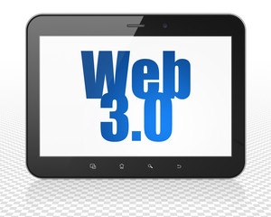 Web design concept: Tablet Pc Computer with Web 3.0 on display