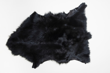 fur carpet over white background