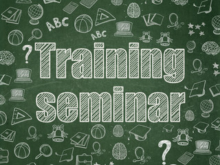 Studying concept: Training Seminar on School board background