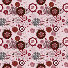 Seamless Floral Background Vector