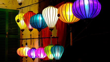 Fototapeta na wymiar Colurful Lanterns, Hoi An, Vietnam
