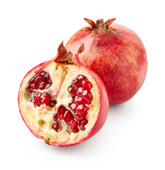 Pomegranate isolated on white background