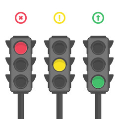 Traffic light icons.