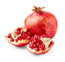 Pomegranate isolated on white background