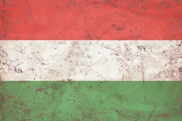 Vintage Hungary flag background