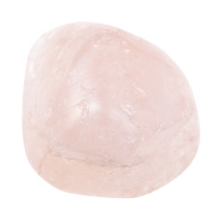tumbled morganite (pink beryl) gemstone isolated