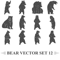 Obraz premium набор векторных медведей