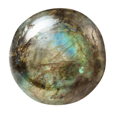 polished labradorite gemstone isolated