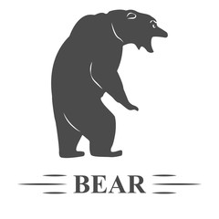 Obraz premium нападение медведя вектор