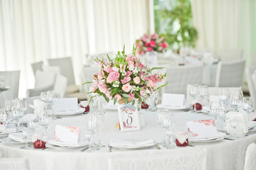 decorated tables for guests