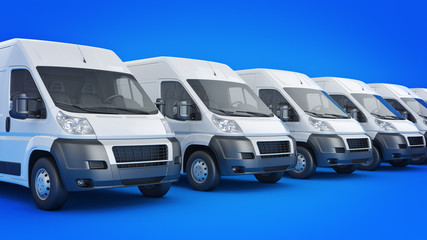 White Truck-Fast shipping. 3D rendering