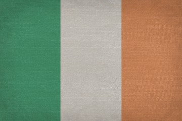 Fototapeta premium Grunge Ireland flag texture on denim