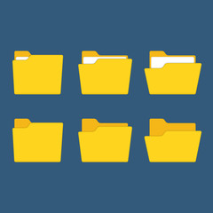 Yellow folder vector.