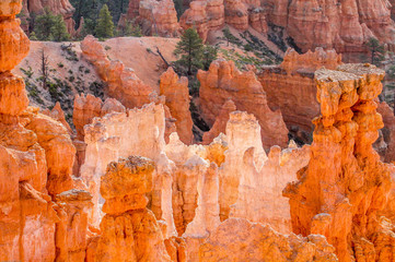 Bryce Canyon - glow on rock formation in early morning