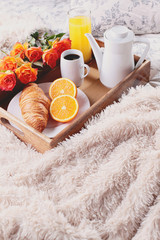 Obraz na płótnie Canvas breakfast in bed