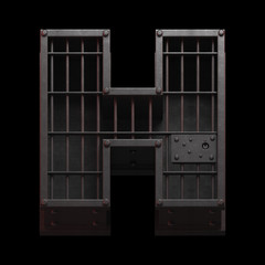 Jail cell font.