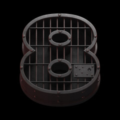 Jail cell font.