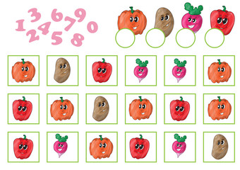 Cartoon Vector Illustration of Education Counting Game