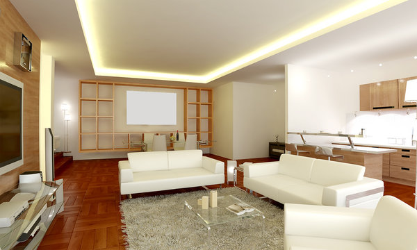 The interior design of living room 