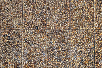 Pebbles stone wall