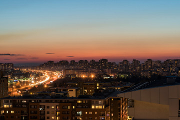 Fototapeta premium Dusk on New Belgrade