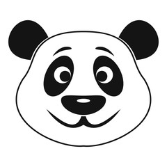 Panda icon, simple style