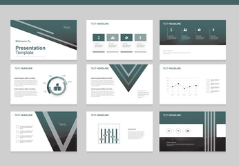 Page layout design template for business presentation page with page cover background design and infographic elements design