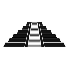 Ziggurat in Chichen Itza icon, simple style