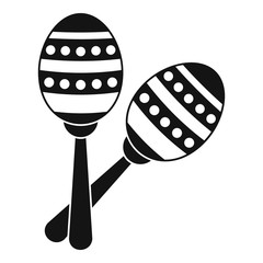 Maracas icon, simple style