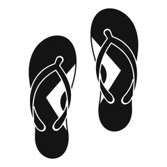 Flip flop sandals icon, simple style