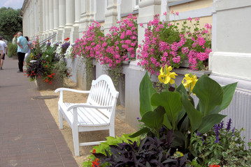 Naklejka premium Die Kurpromenade in Bad Ems an der Lahn