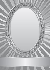 Silver background with decorative frame