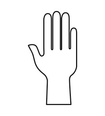 Obraz premium hand human silhouette icon vector illustration design
