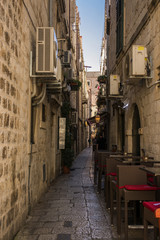 Narrow street in Old Town Dubrovnik © ewelinaf